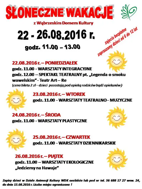 Wakacyjne warsztaty z WDK — zdjęcie 1