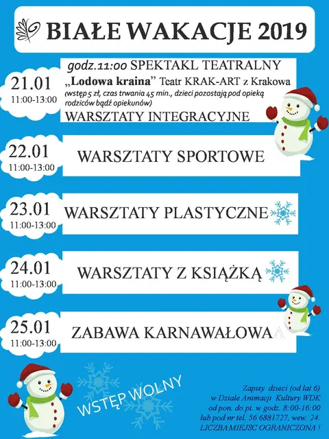 Białe wakacje WDK! — zdjęcie 1