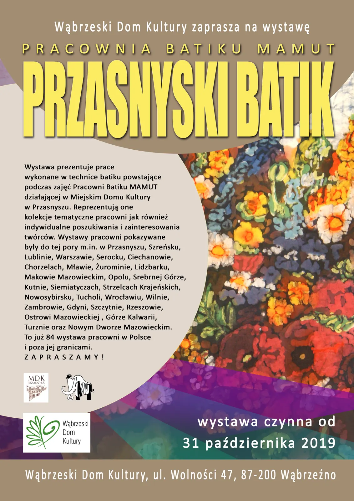 Wystawa „Przasnyski Batik” w WDK