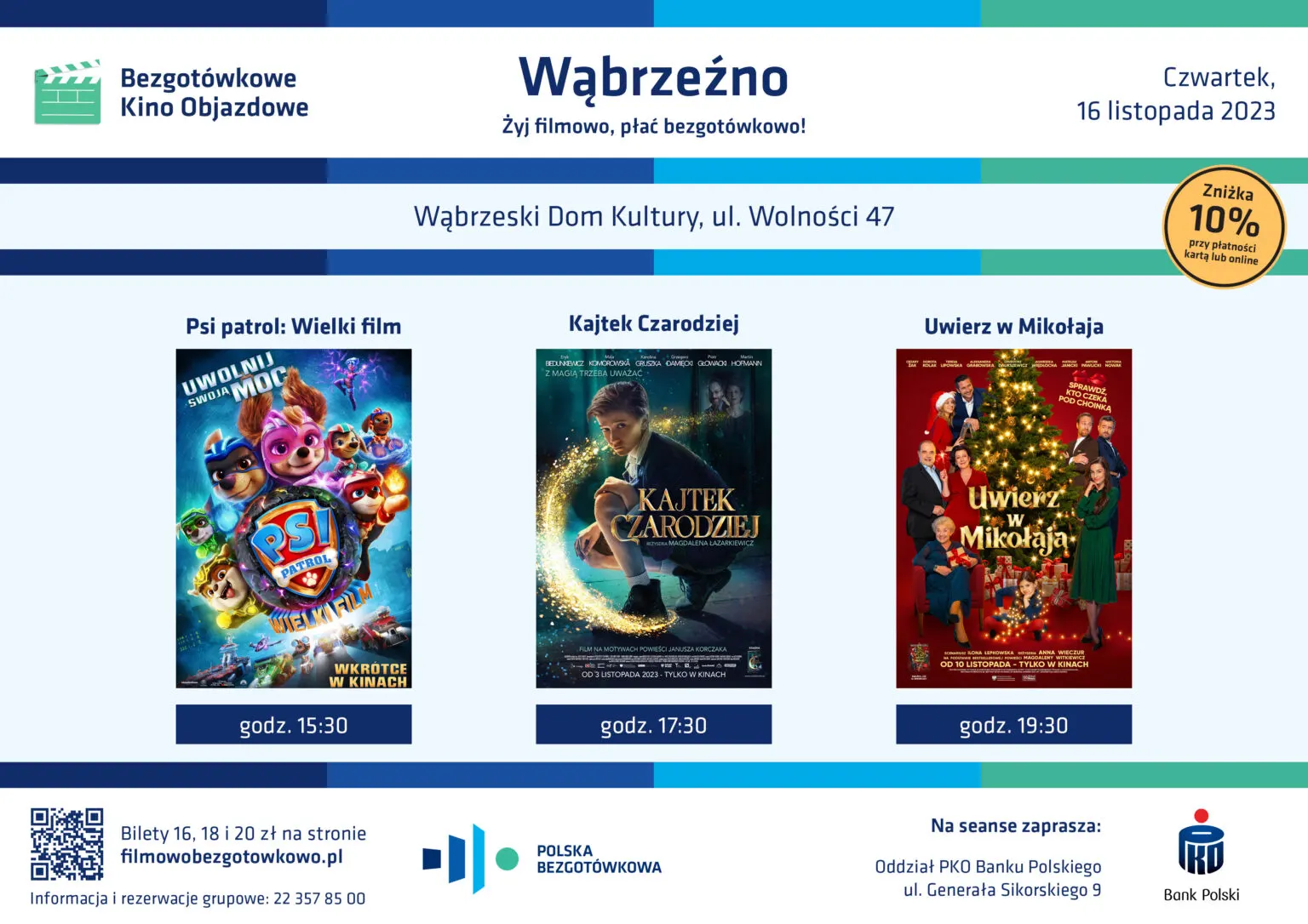 Bezgotówkowe Kino Objazdowe w Wąbrzeźnie