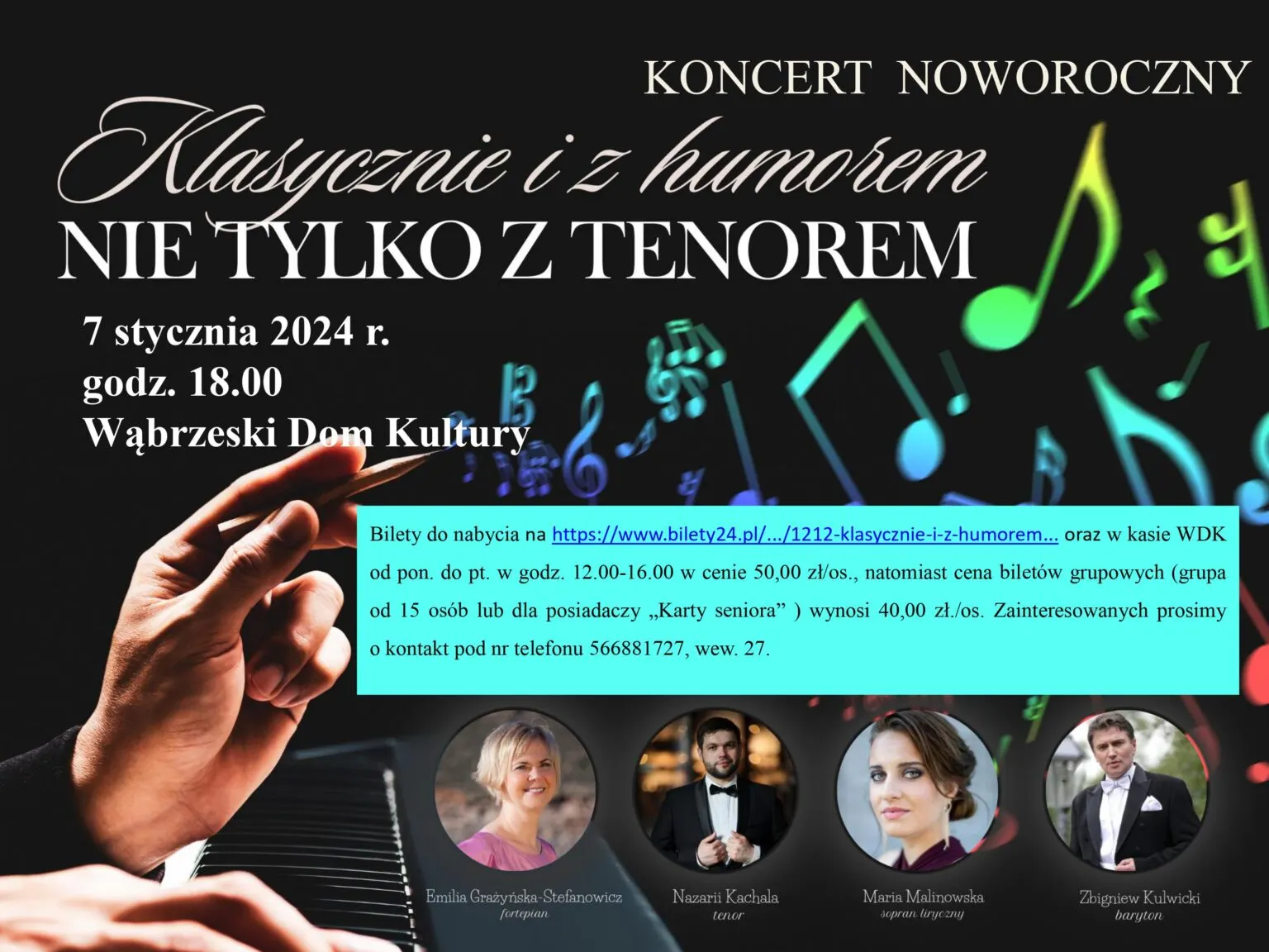 Koncert noworoczny „Klasycznie i z humorem … nie tylko z tenorem”