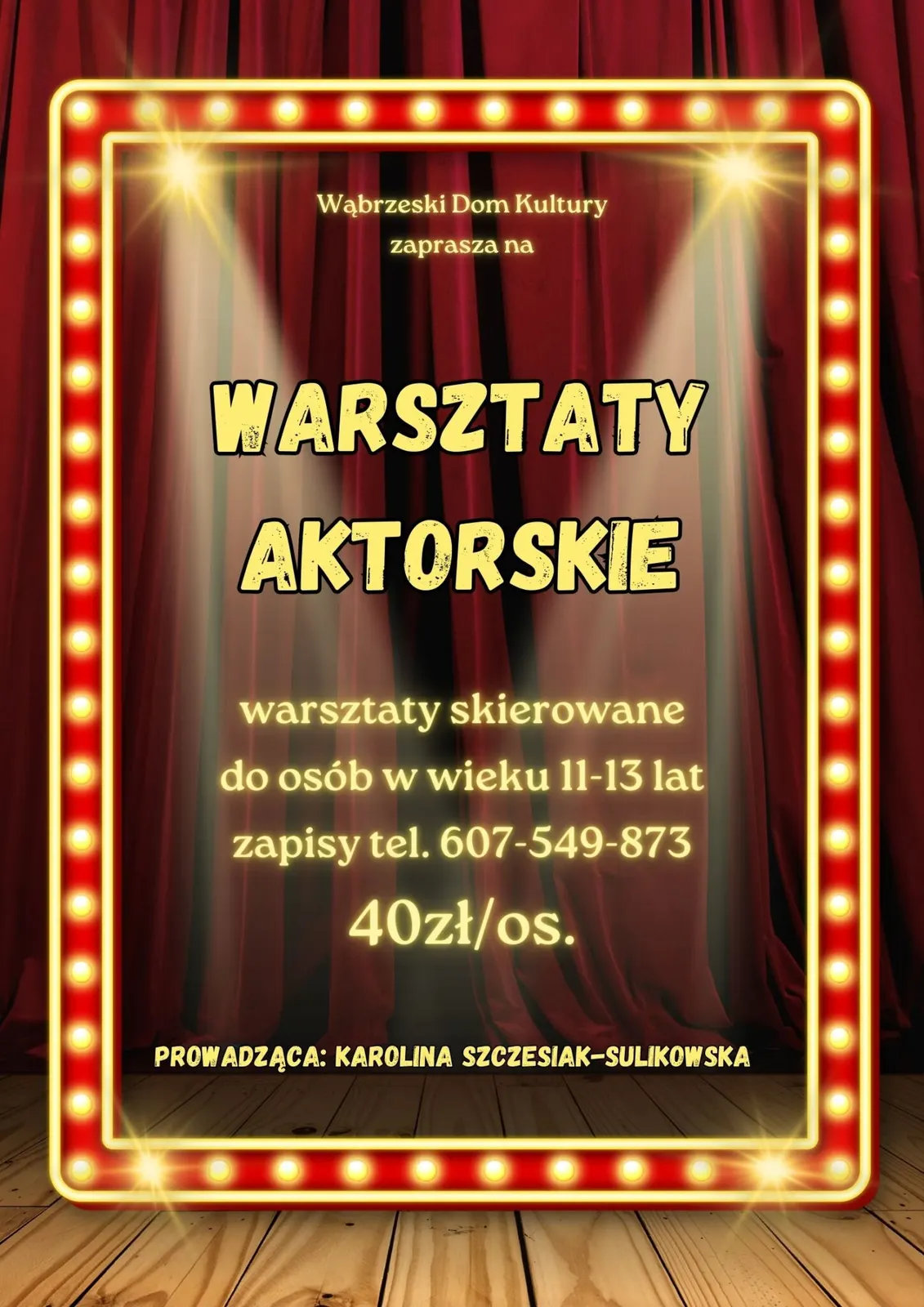 Warsztaty aktorskie w WDK