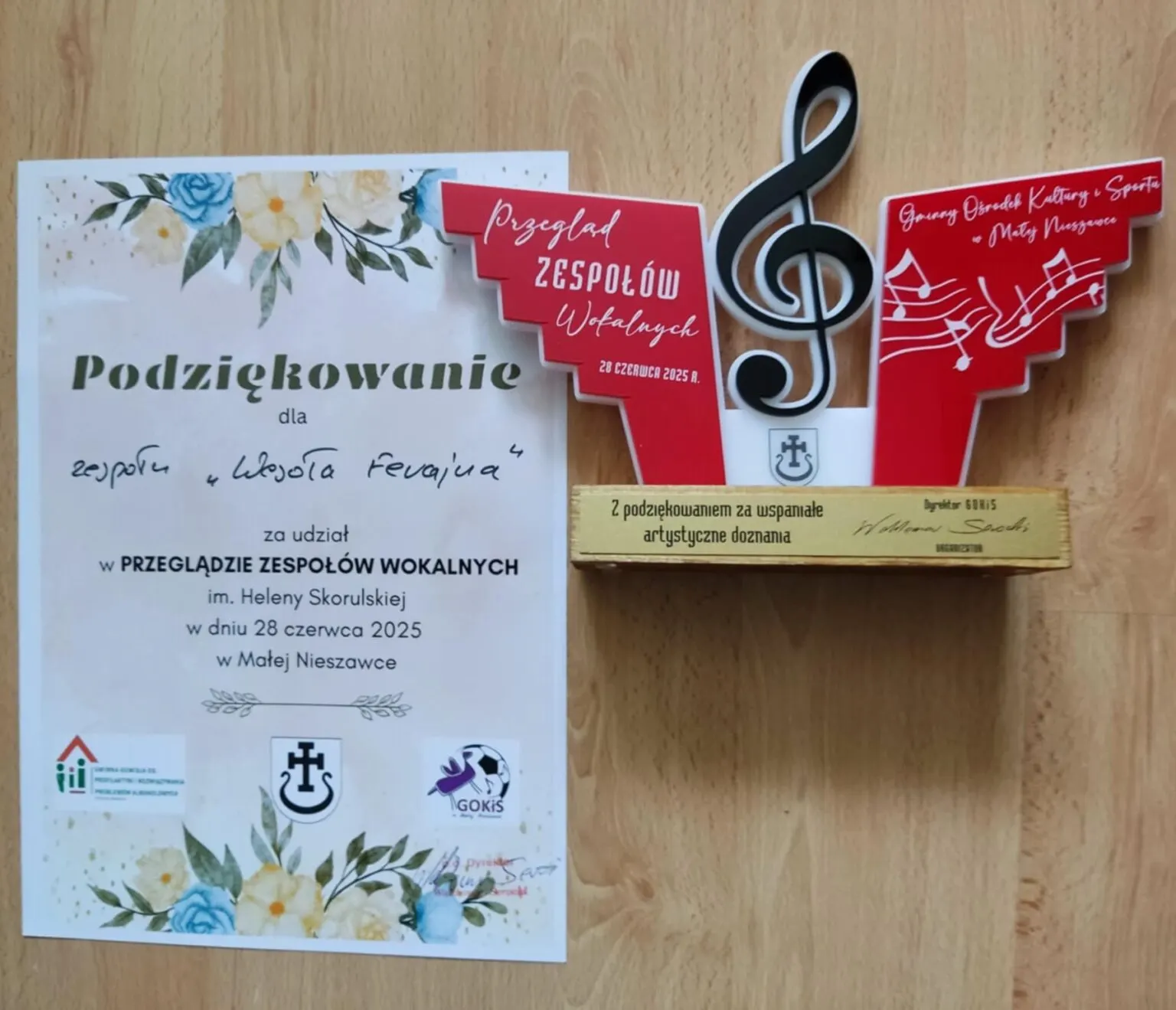 Zespół „Wesoła Ferajna” na Przeglądzie Zespołów Wokalnych w Małej Nieszawce